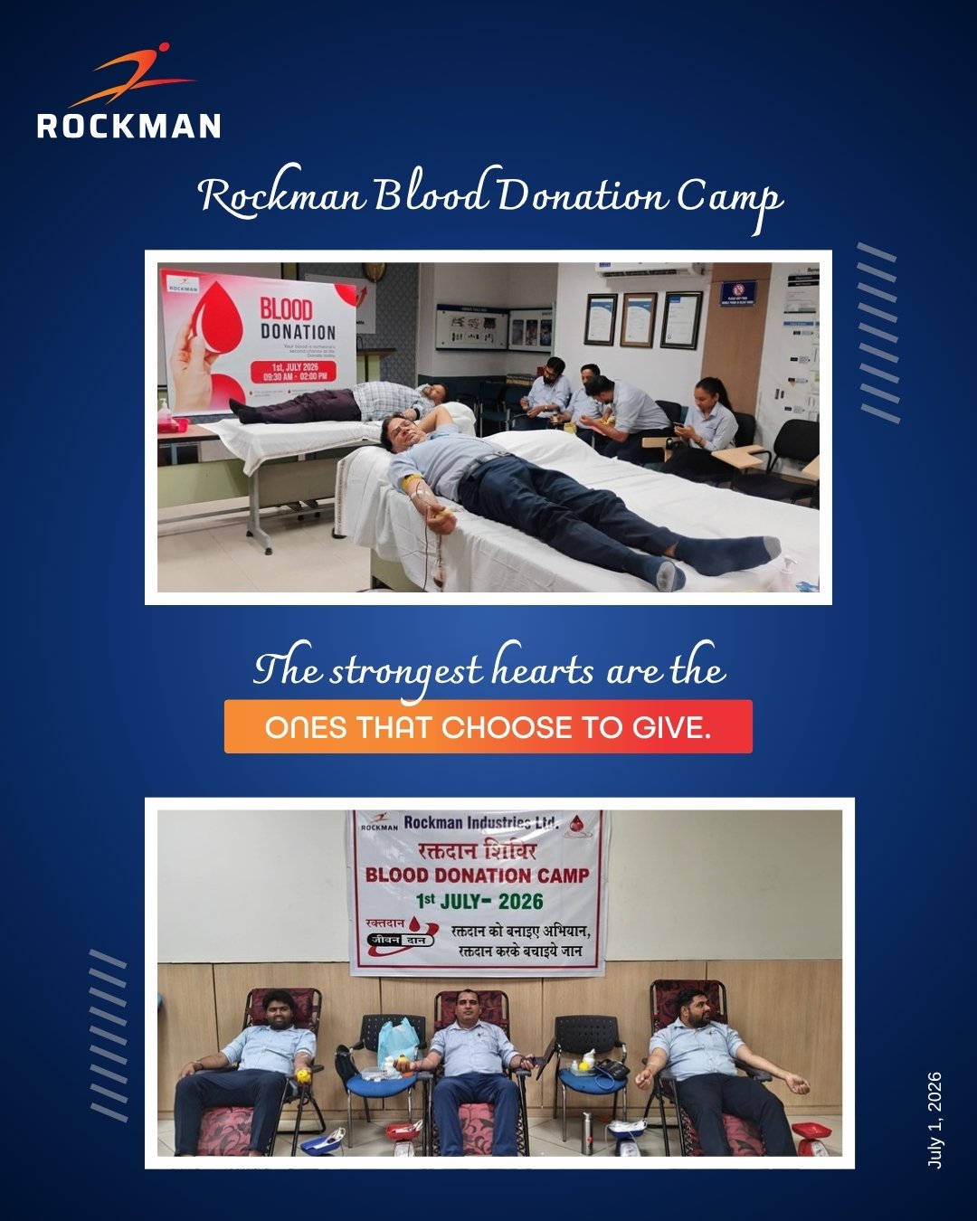 Rockman blood donation camp CSR creative